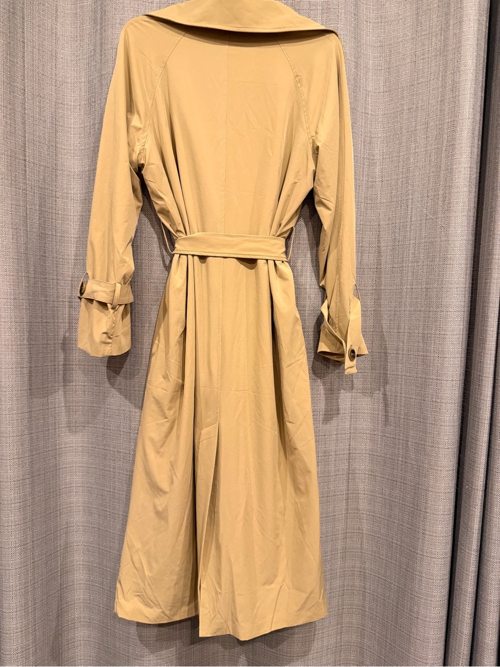 Line & Dot Neutral Beige Double-Breasted Trench Coat - Picture 6 of 12